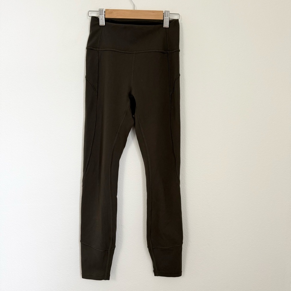 Lululemon In Movement 7/8 Tight *Everlux 25" Dark Green Athletic Leggings Sz 4 - Picture 11 of 11